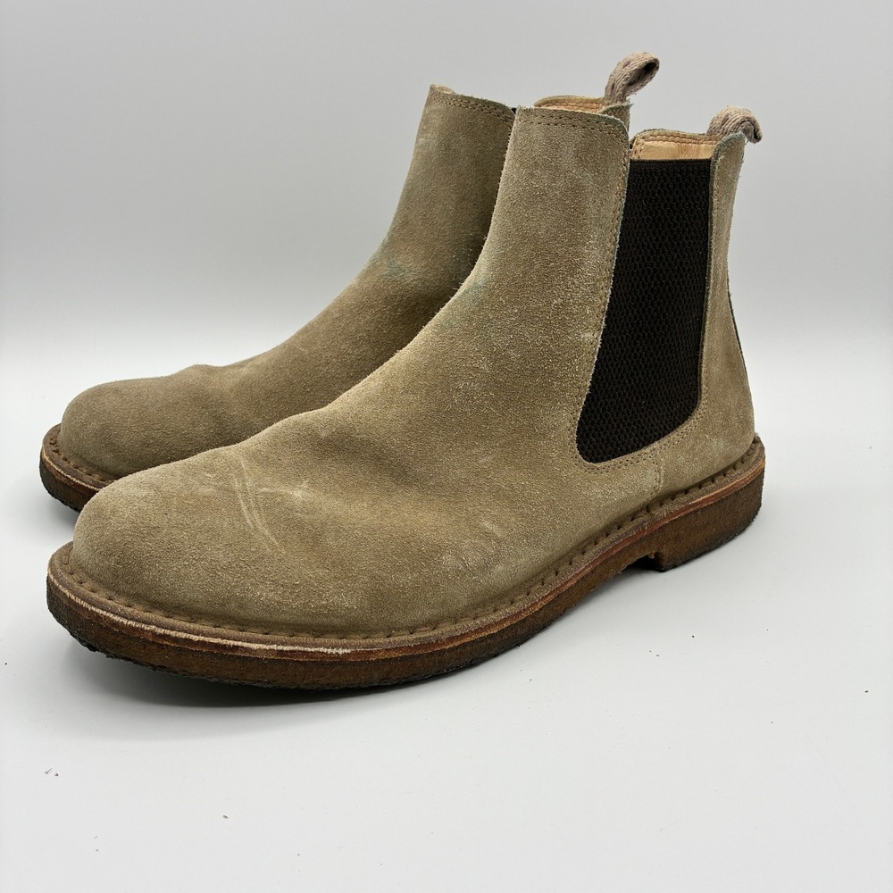 Astorflex Bitflex Chelsea Boots Mens 41 8 Tan Suede Made in Italy Crepe Sole